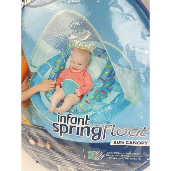 BABY SWIMWAYS INFANT SPRINGFLOAT SUN CANOPY 3-9 MONTHS 50+ UPF - Picture 5 of 7